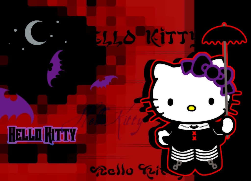 Емо Hello Kitty Півмісяць Шпалери