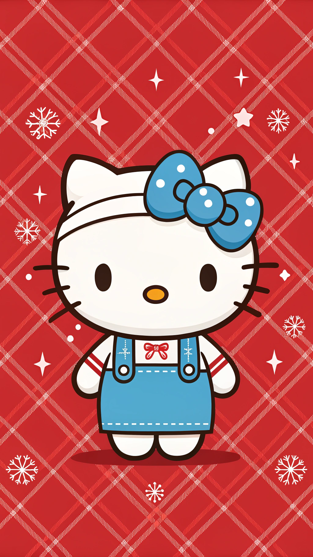 Зимний образ Hello Kitty растопит ваше сердце Шпалери