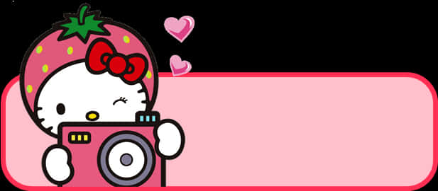 Hello Kitty полунична камера Шпалери