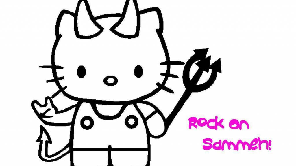 Hello Kitty Хэллоуин Зло Шпалери