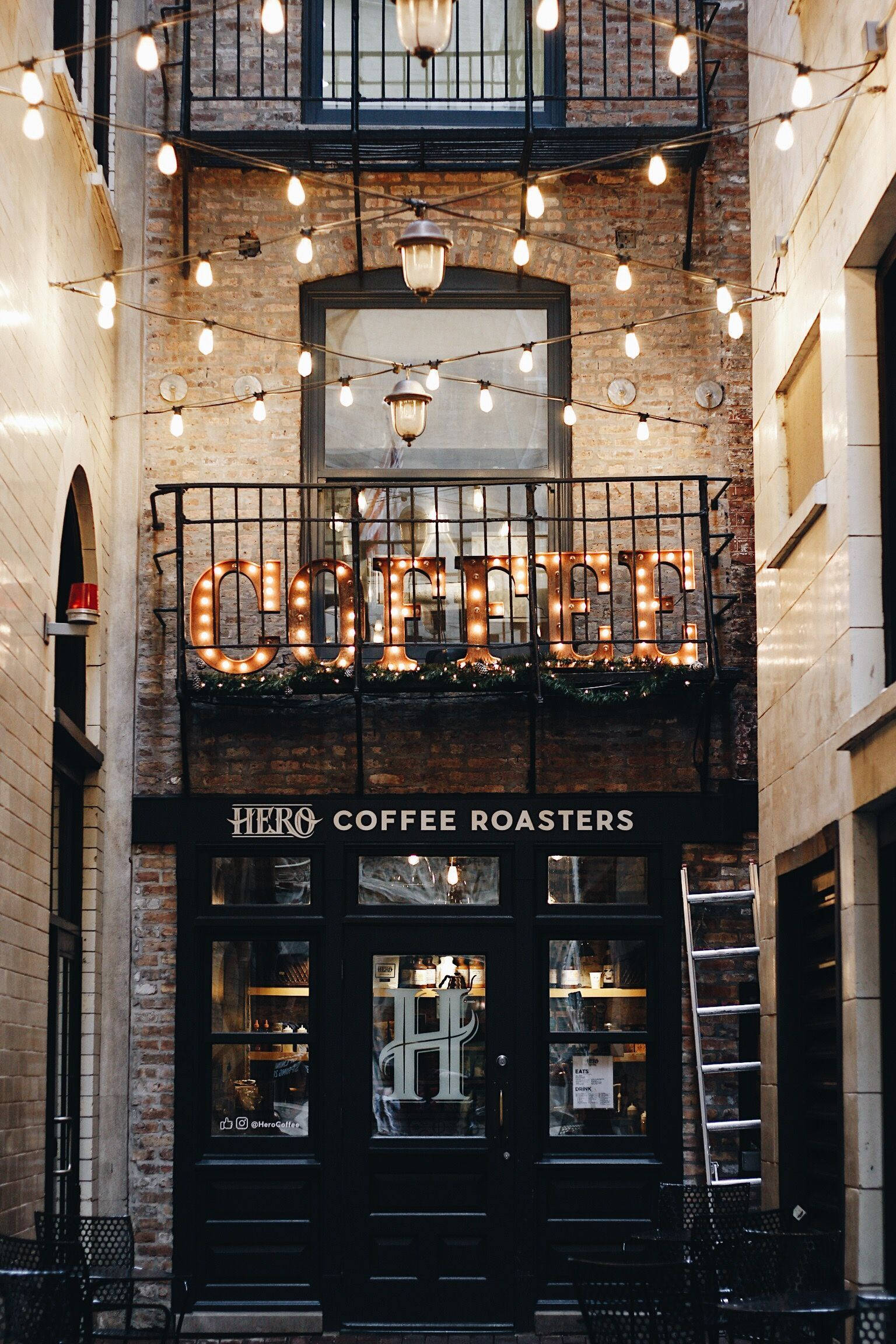 Кафе Hero Coffee Bar в Чикаго Шпалери