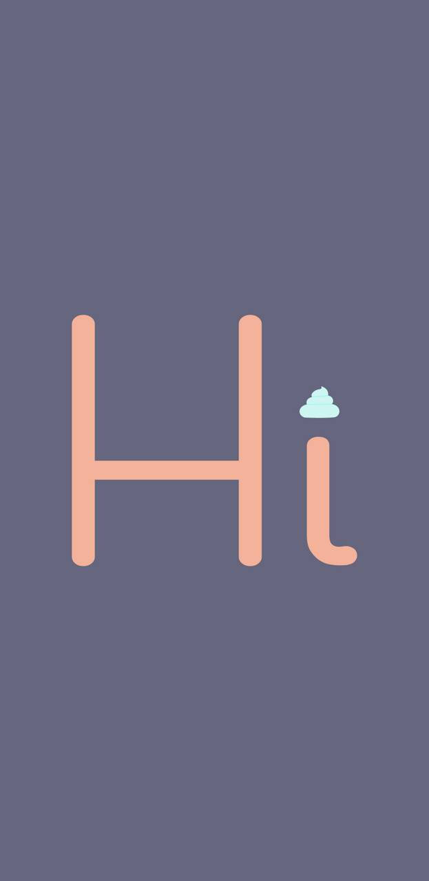 Просте вітання «hi» у фіолетовій естетиці Шпалери