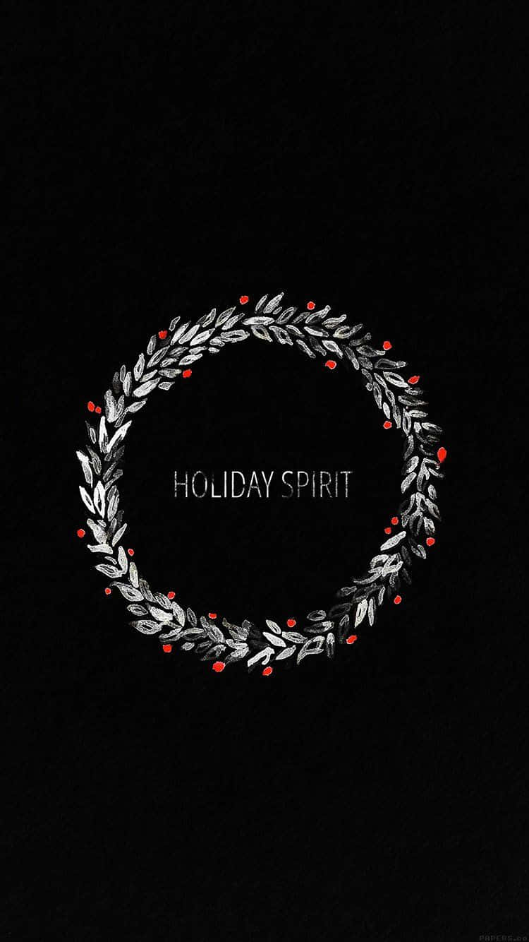 Рождественский венок Holiday iPhone Шпалери