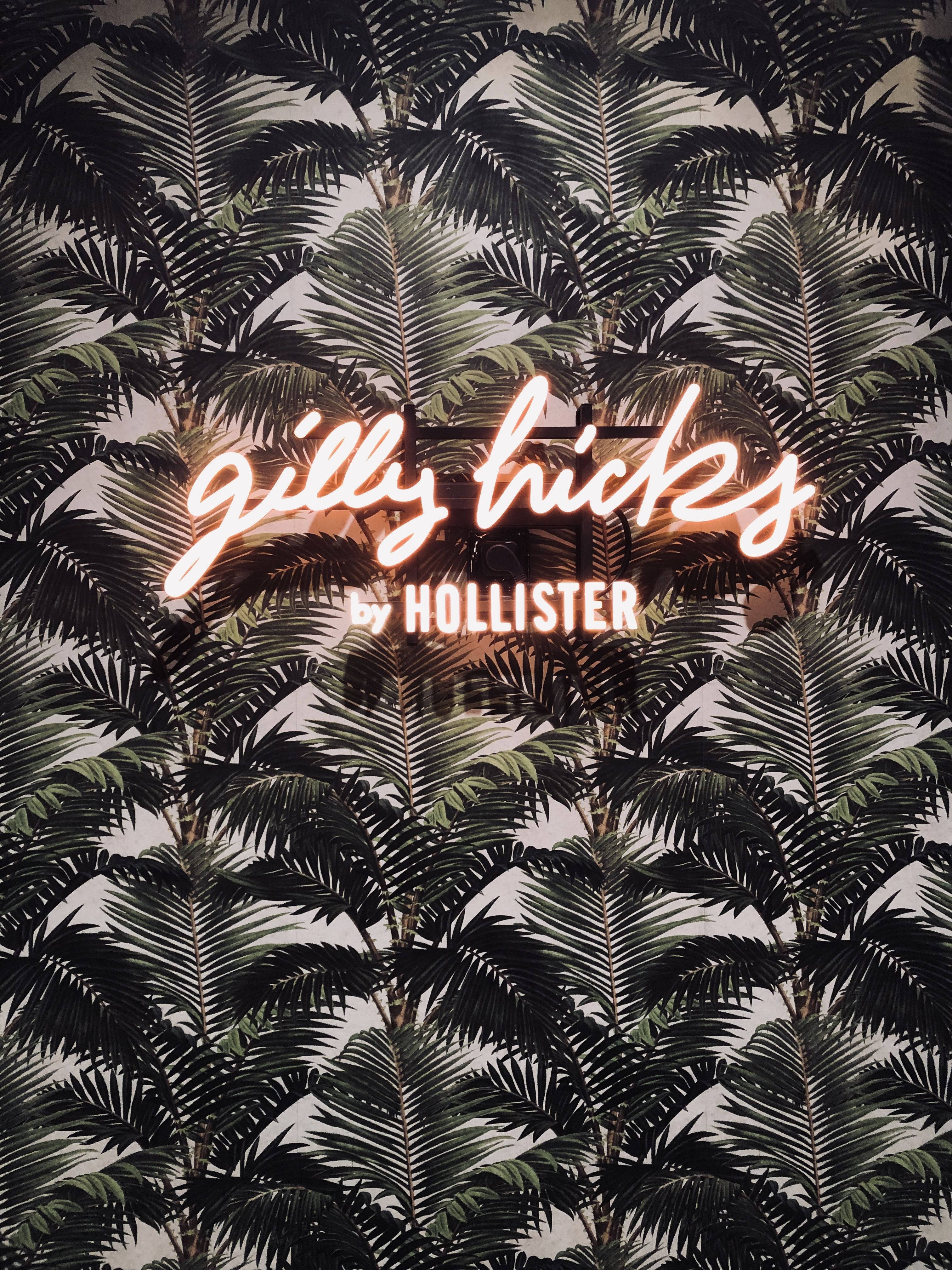Hollister листья пальмы Шпалери