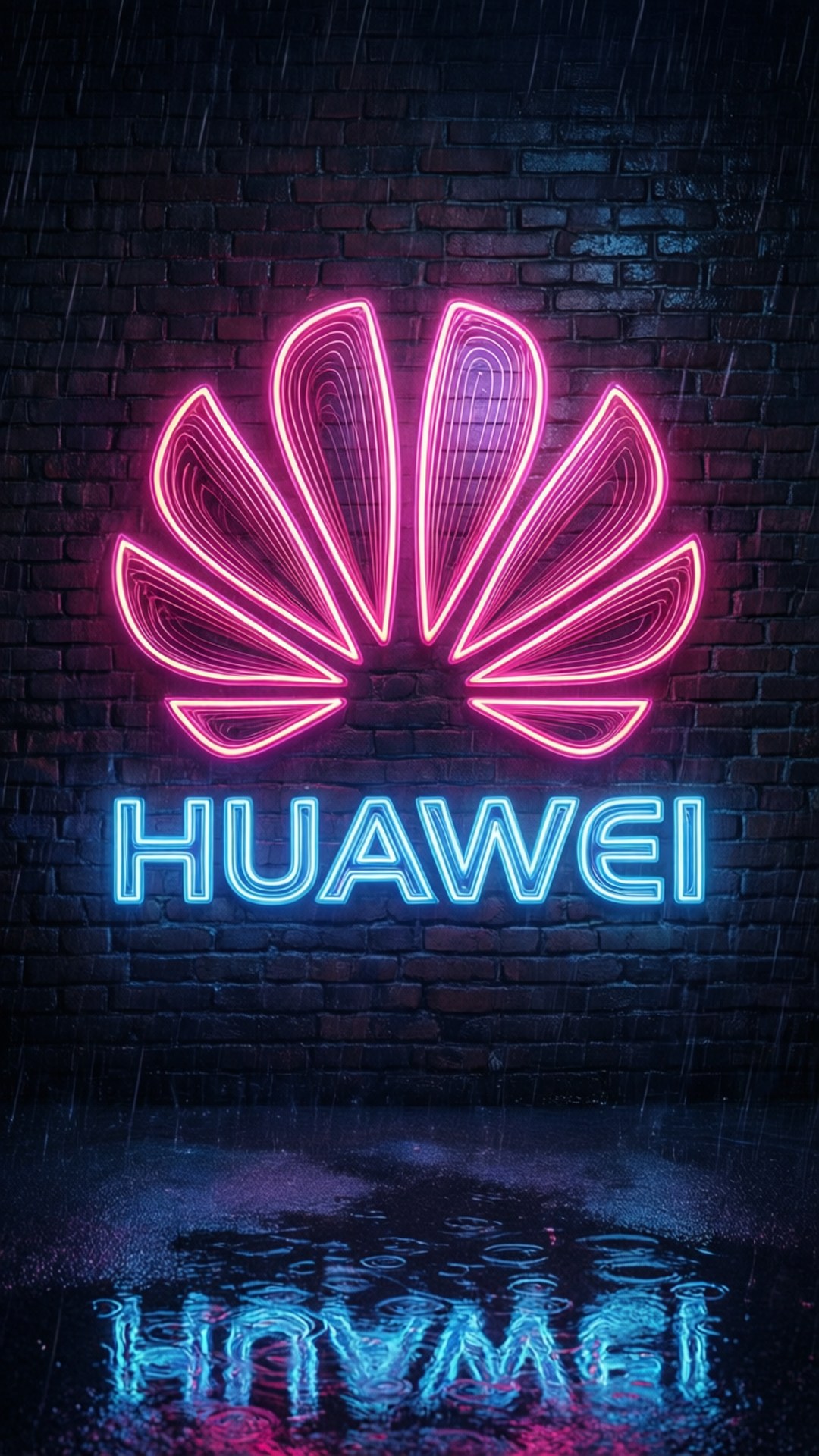 Неоновий Huawei Кіберпанк Шпалери