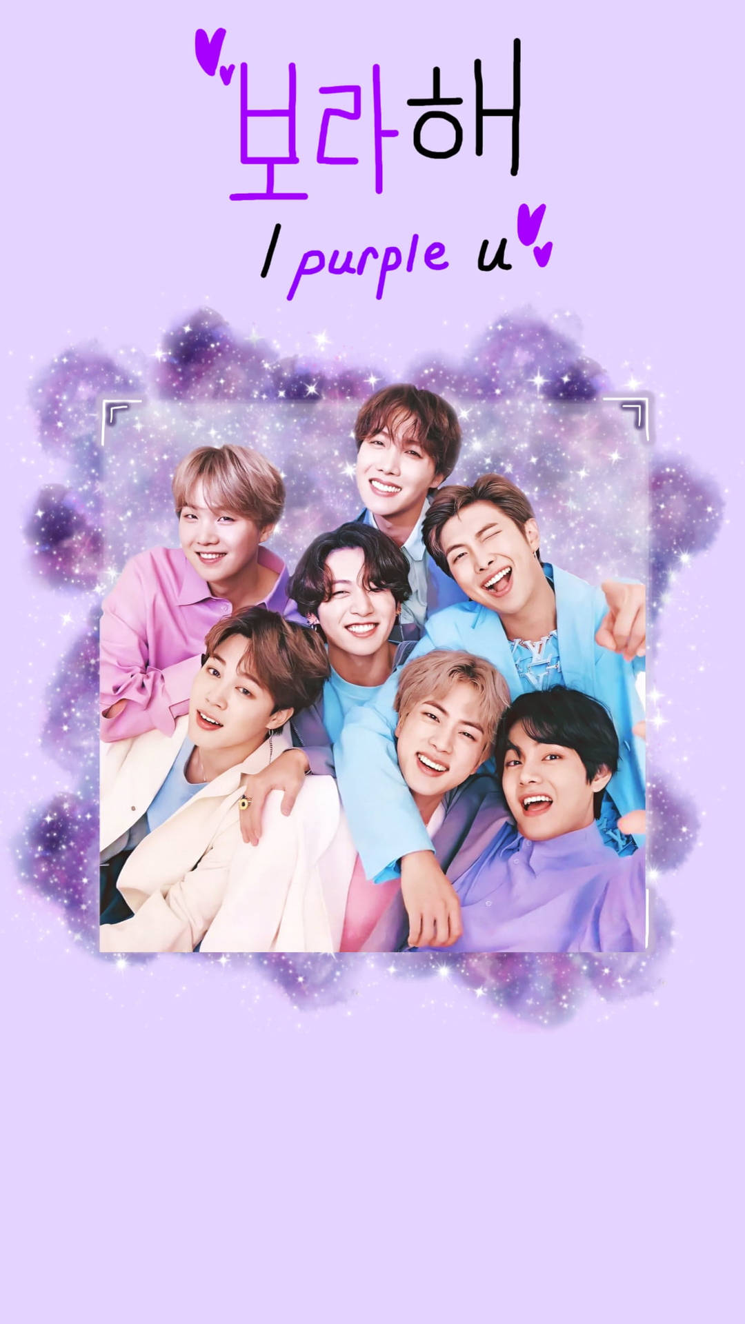 I Purple You з усміхненими BTS — Bts Шпалери