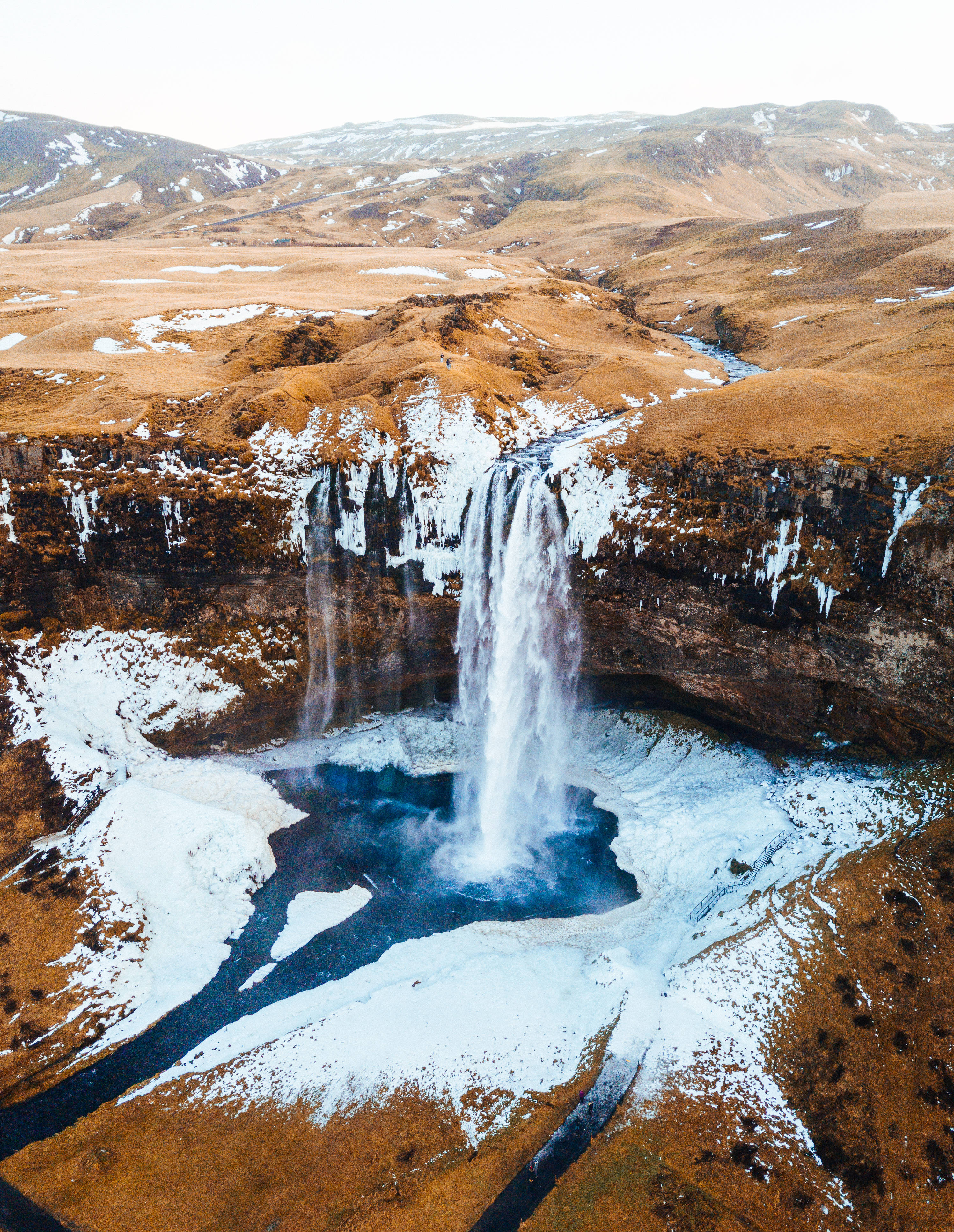 Сельяландсфосс Исландия Крутой iPad Шпалери