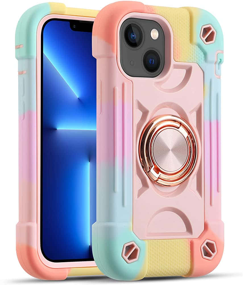 кольоритний чехол для iPhone 11 с кольцом Шпалери