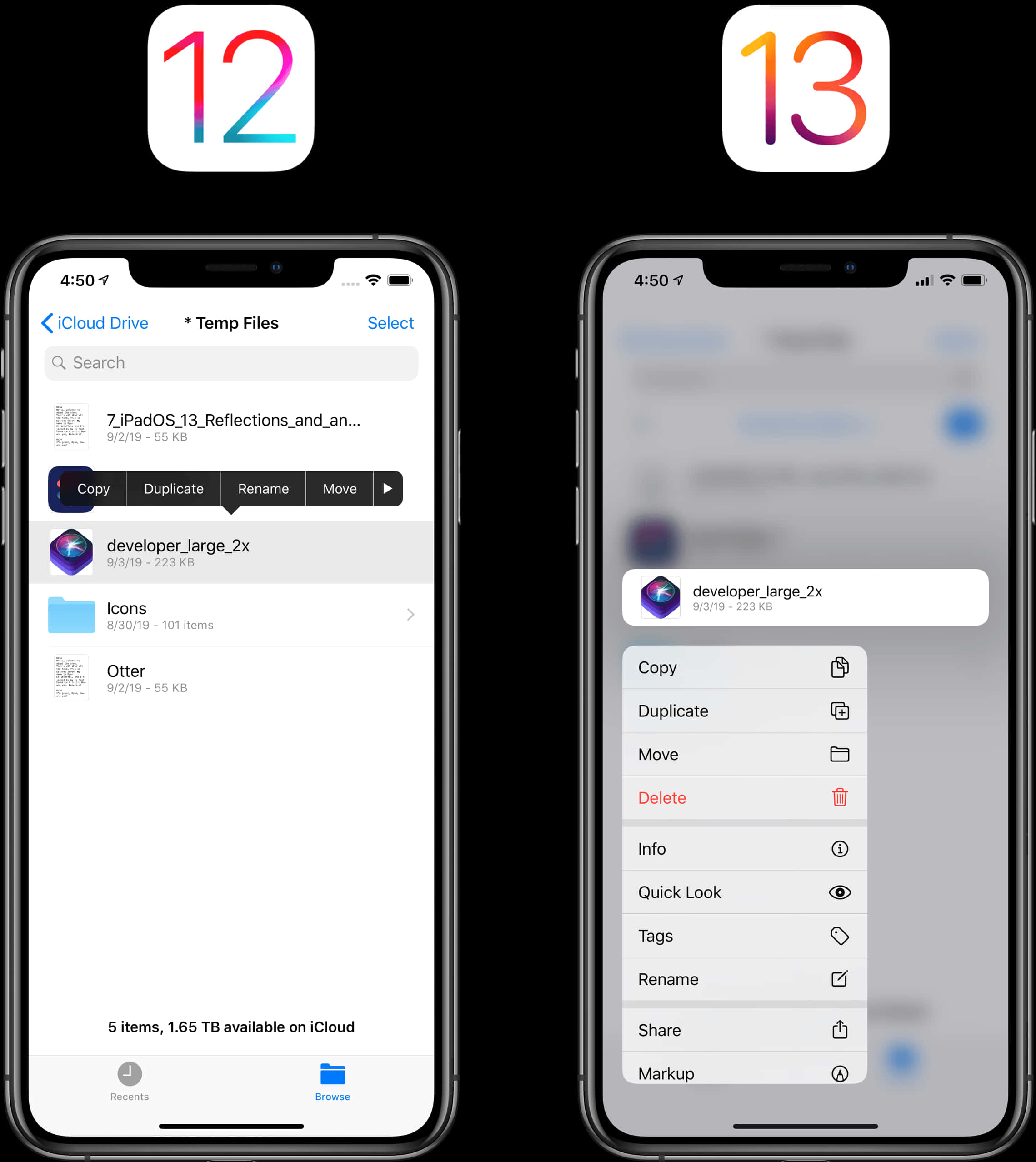 Порівнянние iPhone 12 і iPhone 13 Шпалери