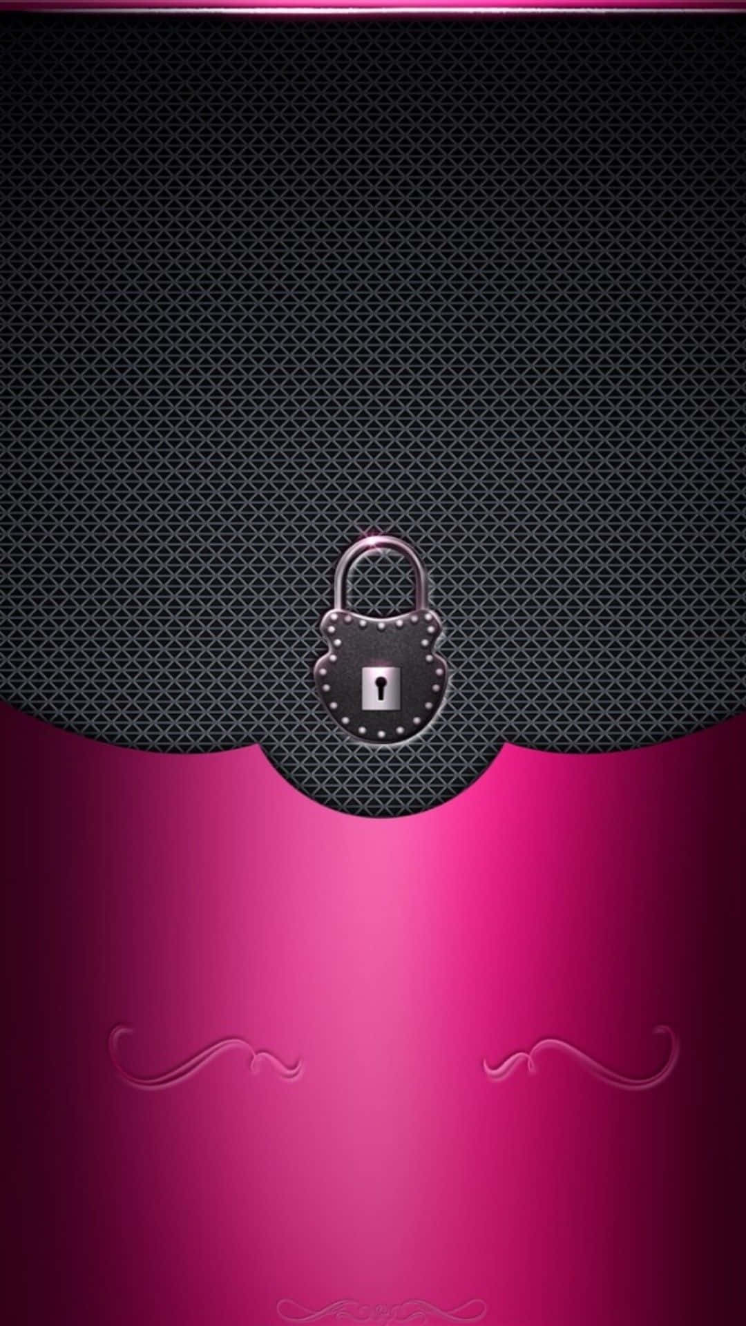 Черно-розовый замок и узоры для iPhone Шпалери