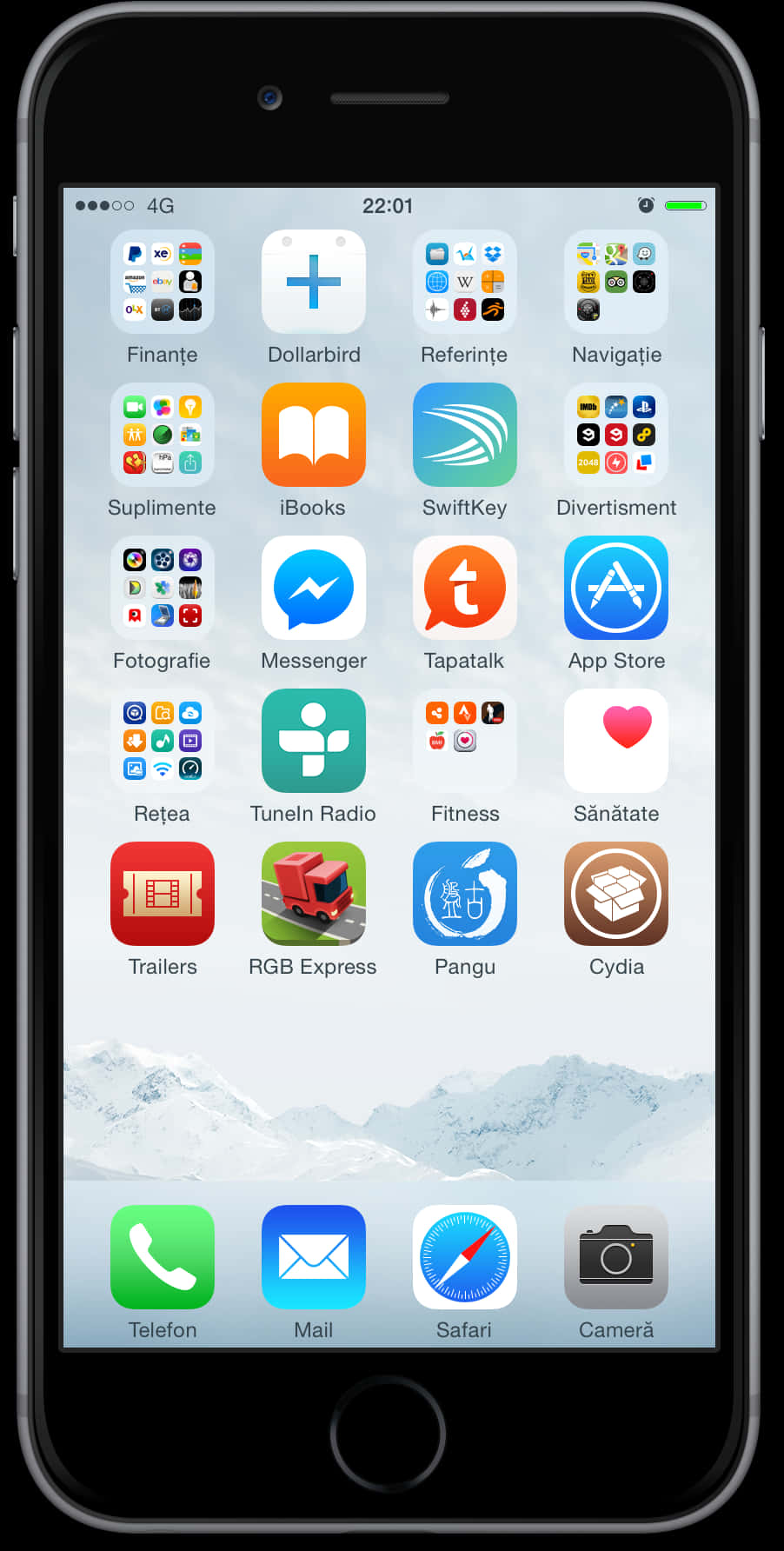 Головний екран iPhone з додатками Шпалери