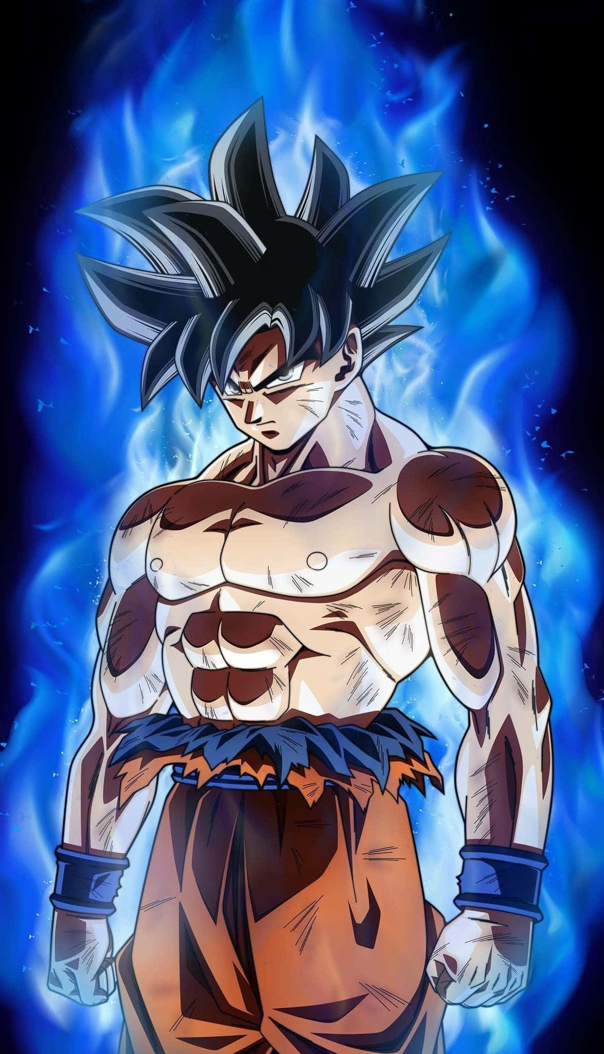 Майстер Гоку в режимі люті — яскравий шпалер для iPhone з Dragon Ball Super Шпалери