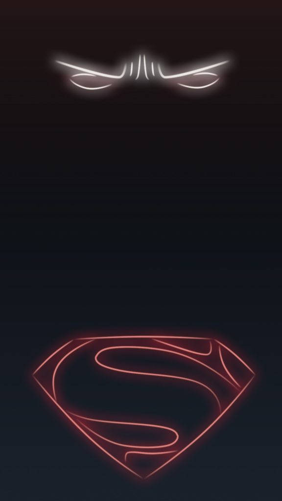 Супермен Логотип Неон iPhone Шпалери