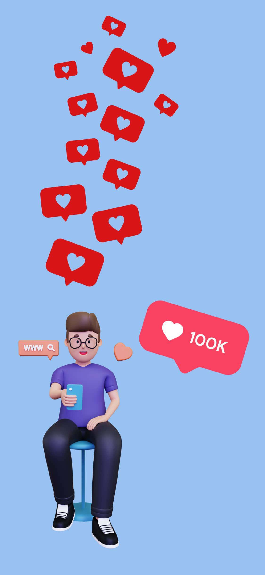 Почувствуйте новейший опыт iPhone с iPhone X Social Шпалери