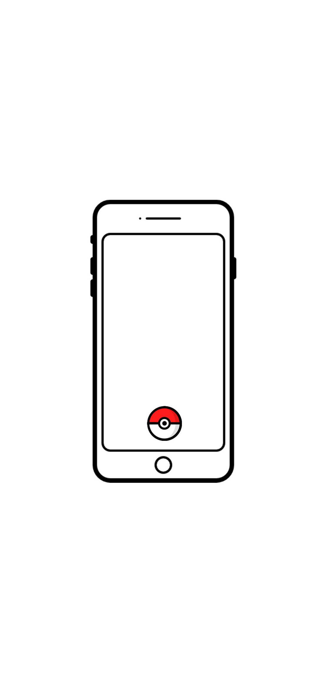 Білий iPhone Poké Ball Шпалери