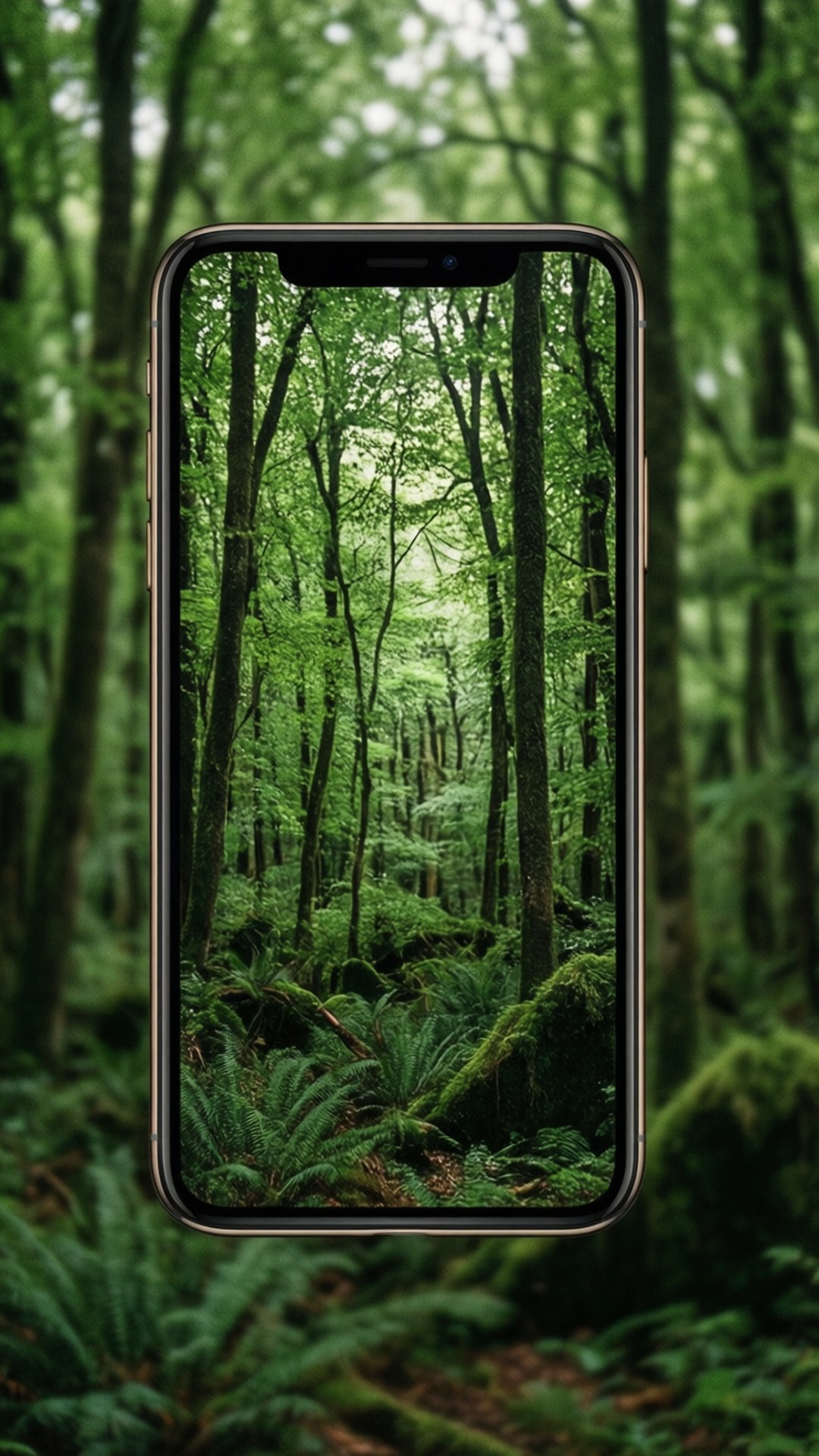 Відображення лісу для iPhone X Шпалери