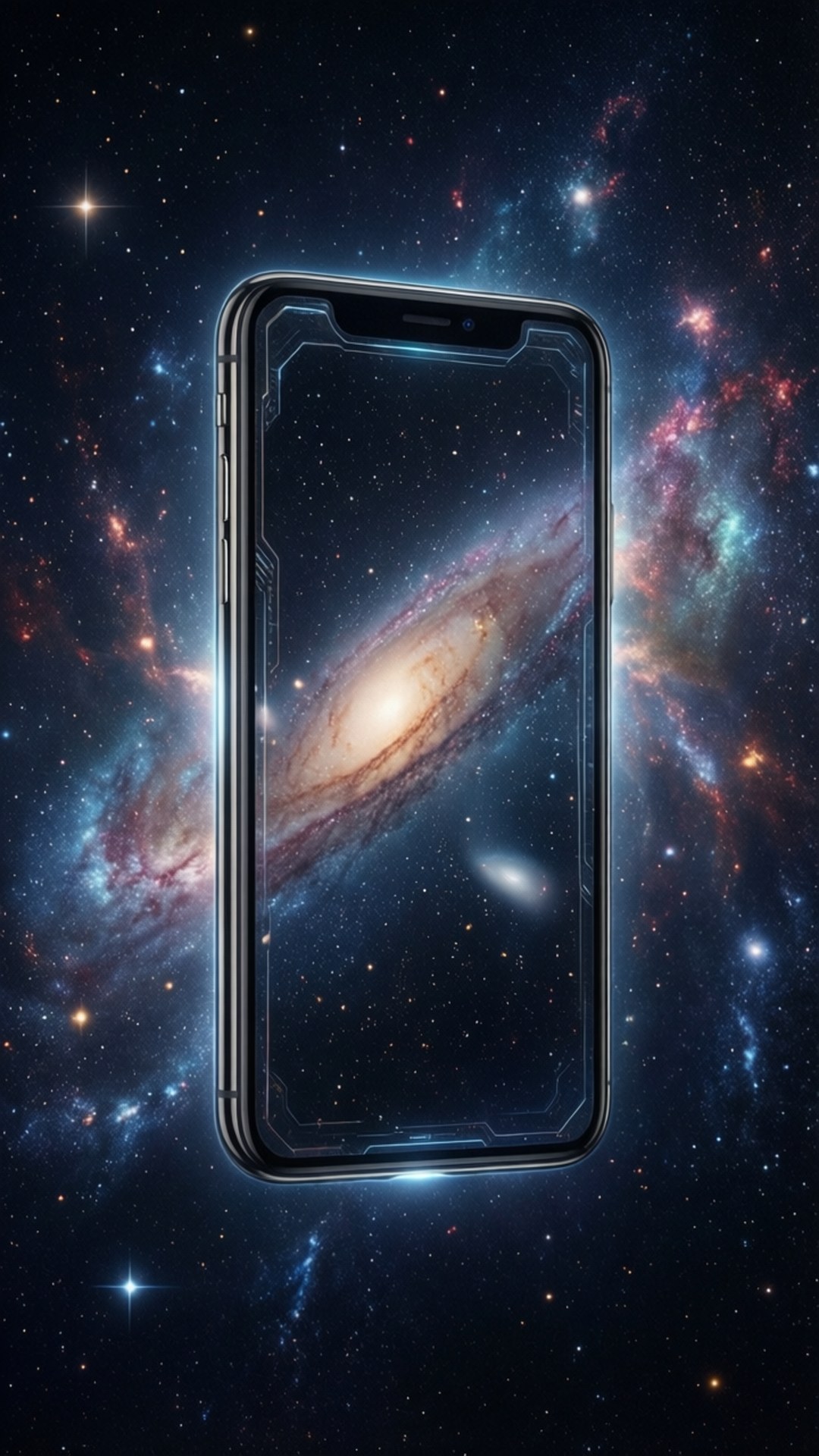 iPhone X в космосе Шпалери