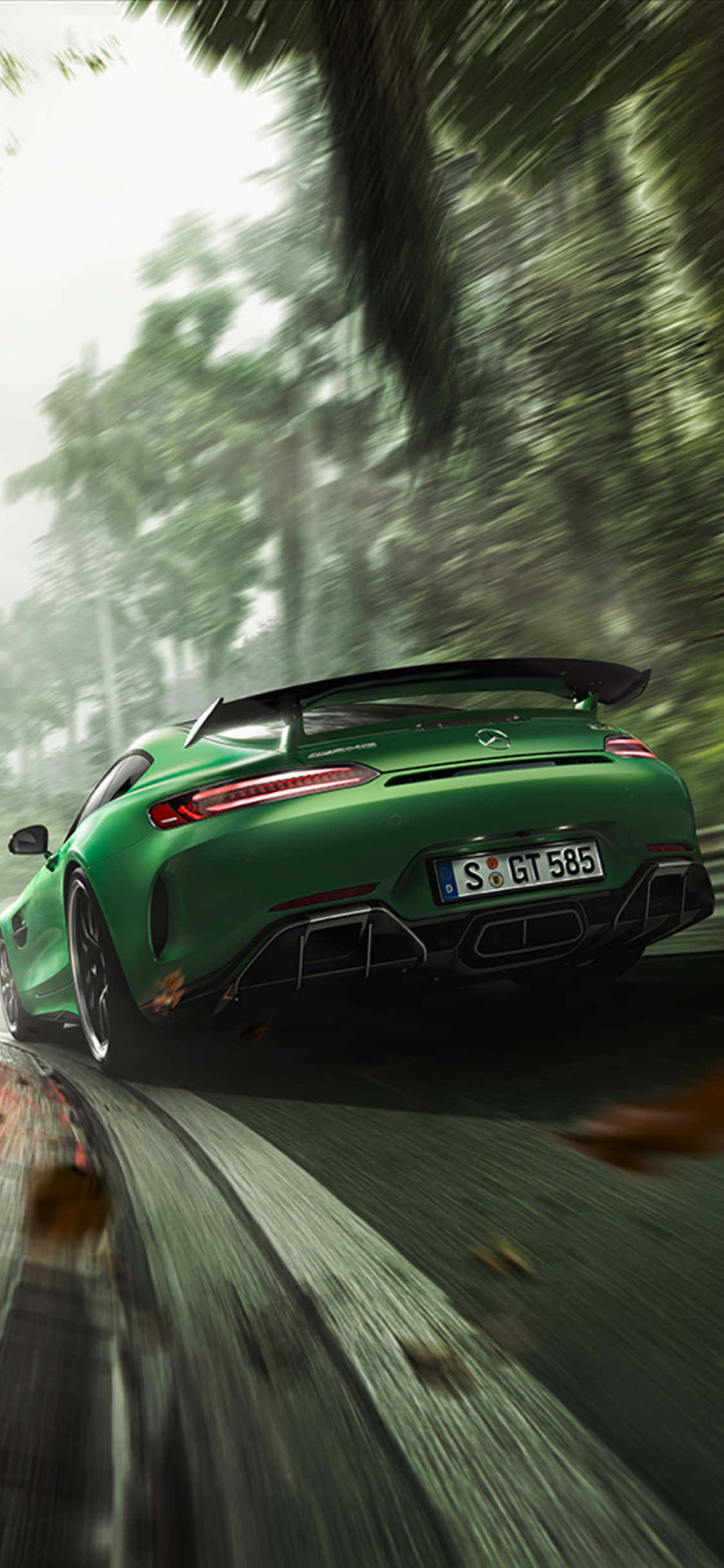 Динамическое взаимодействие — iPhone X и AMG GT-R Шпалери