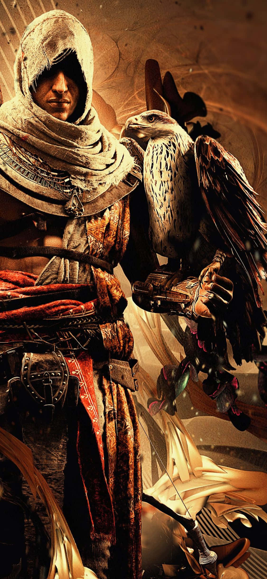Выбери свою судьбу и возглавь Братство с обоями iPhone X Assassin's Creed Origins. Шпалери
