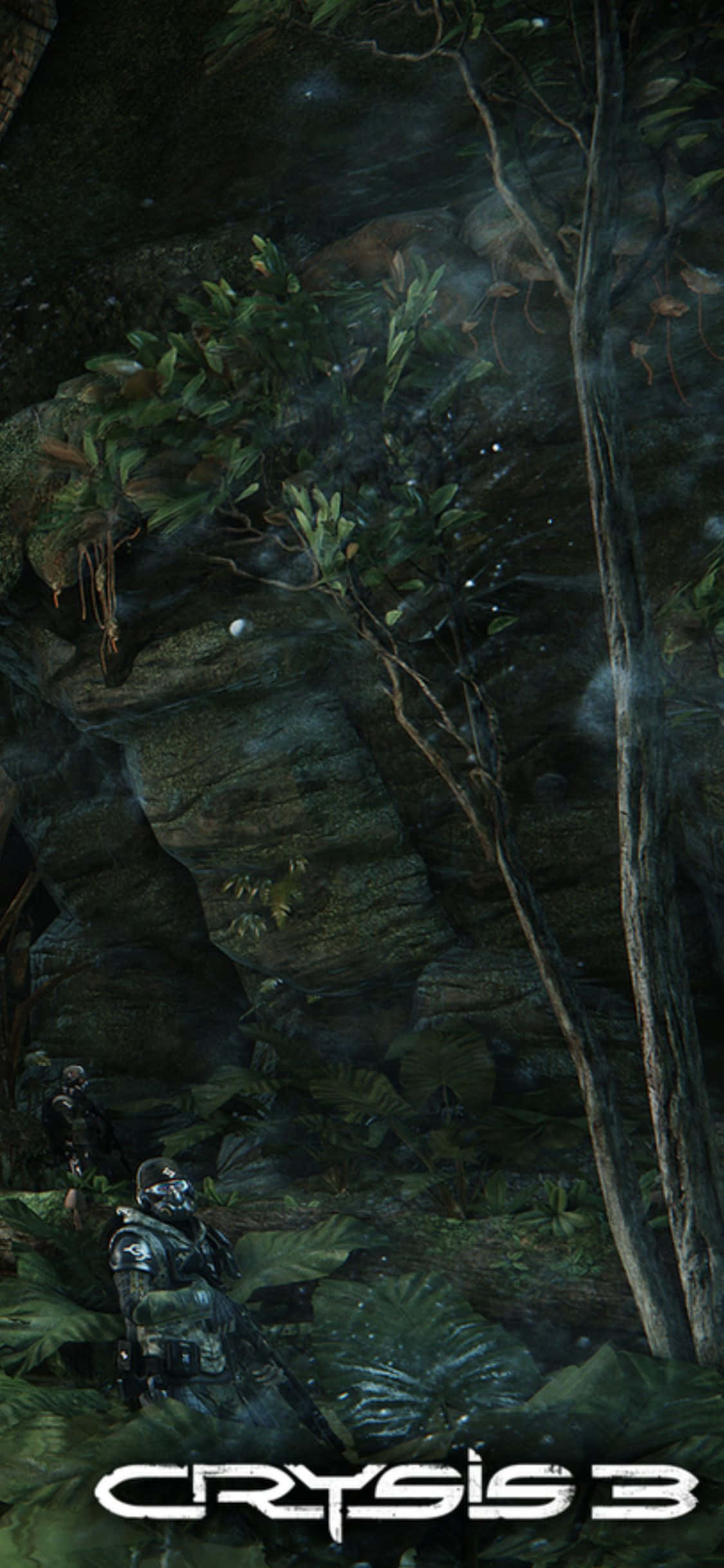 iPhone X Crysis 3 Зелёный лесной фон Шпалери