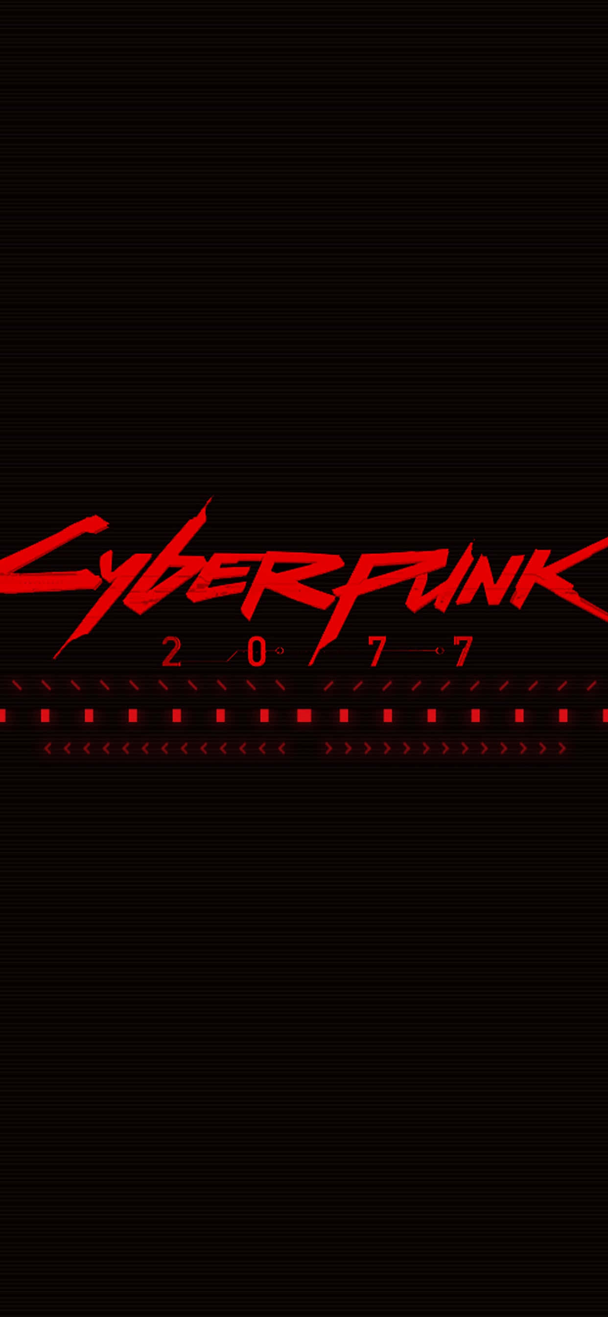 Фон iPhone X Cyberpunk 2077 Красный постер Шпалери