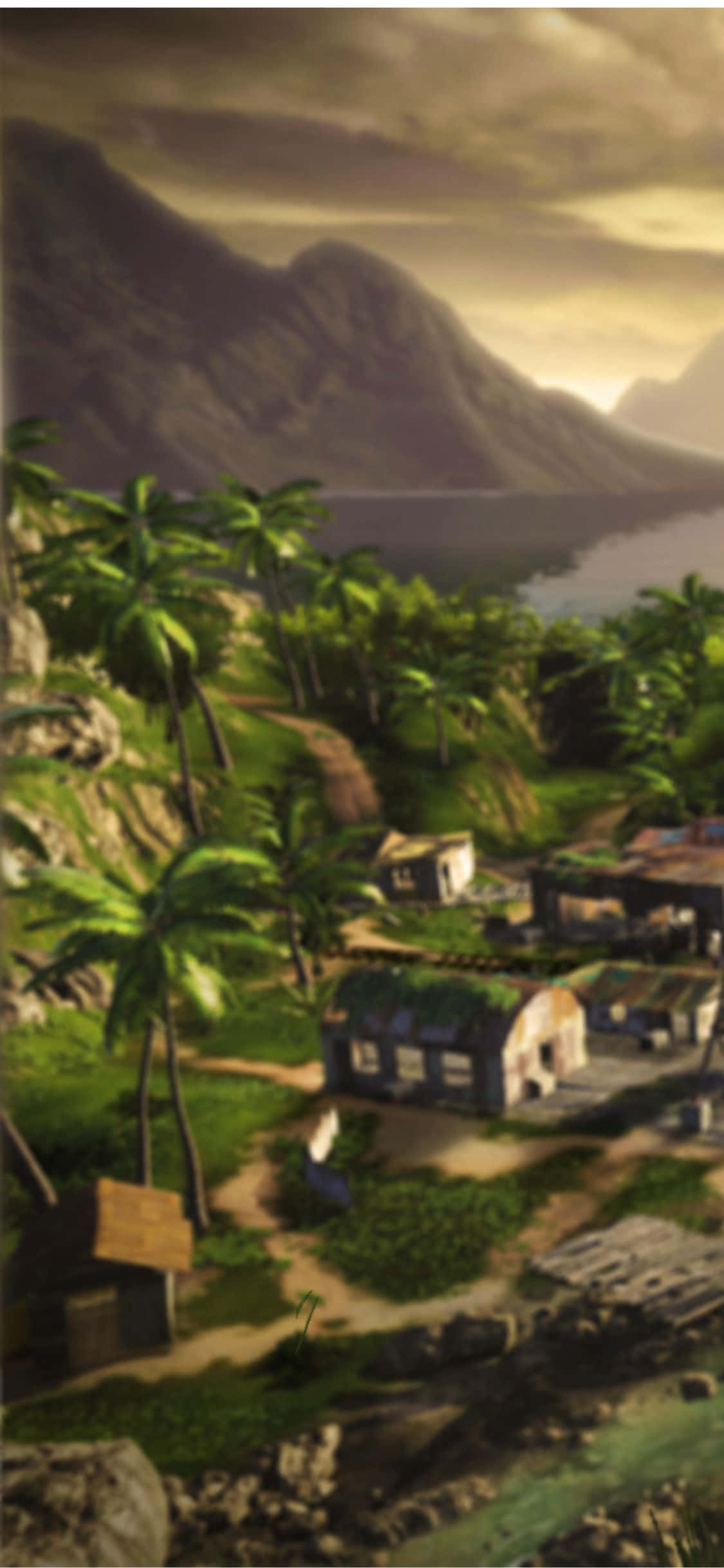 iPhone X фон Far Cry 3 Деревня Шпалери