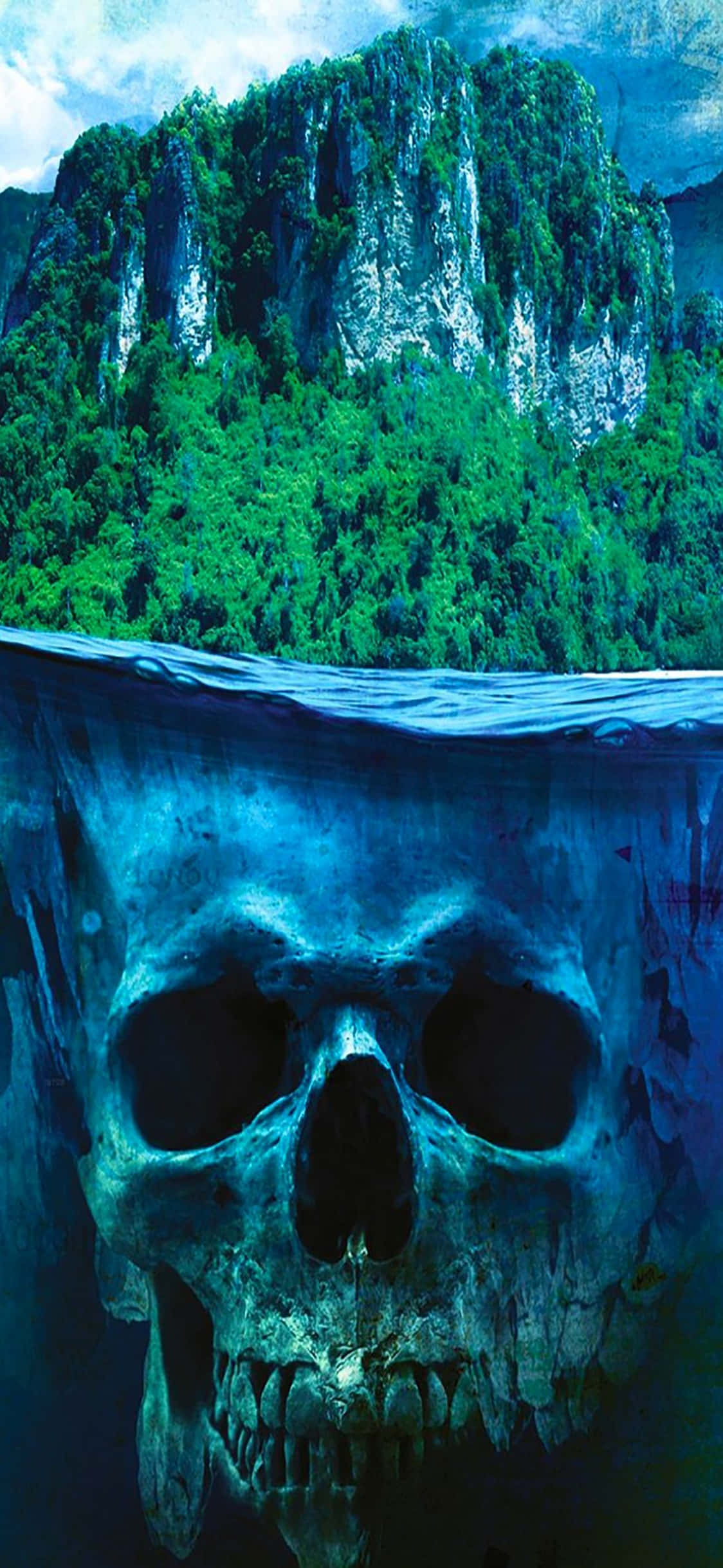 iPhone X Far Cry 3 Rook Islands Skull Background Шпалери