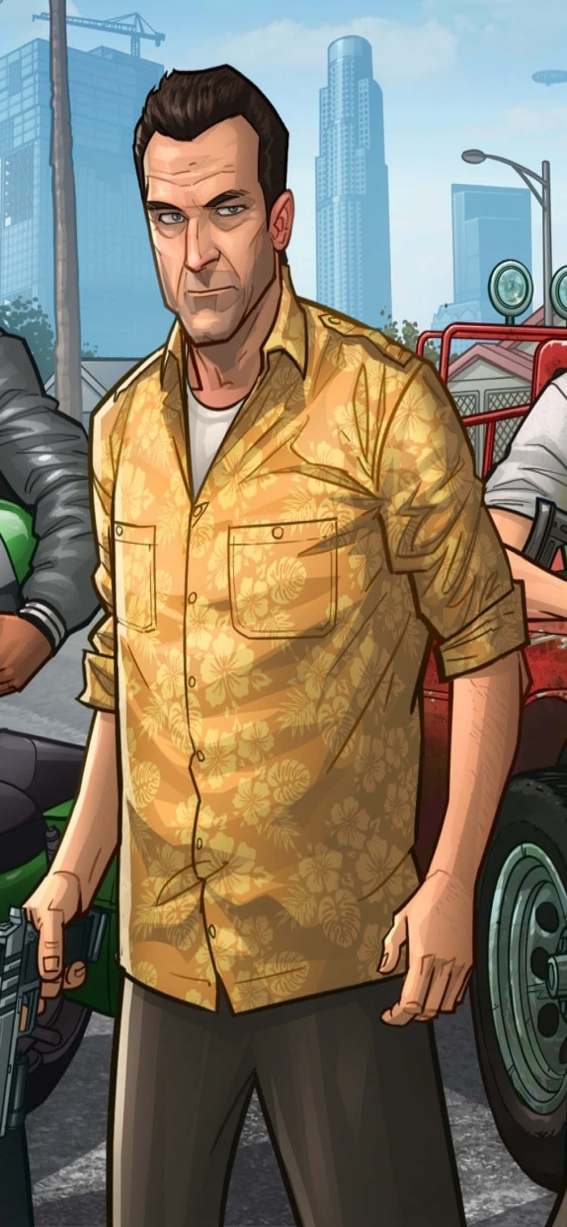 iPhone X Grand Theft Auto V Фон Майкл в поло Шпалери