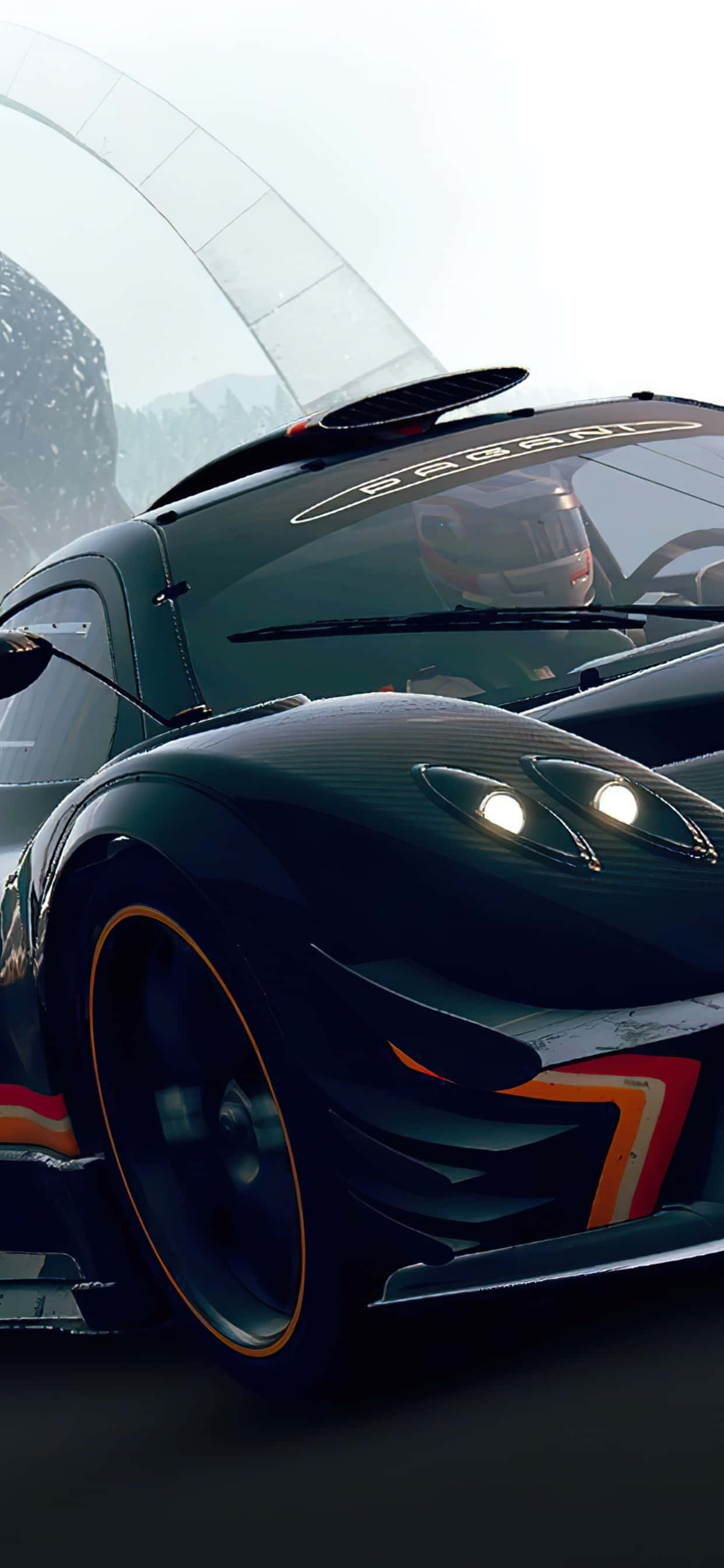 iPhone X Grid Autosport фон і гонщик Шпалери