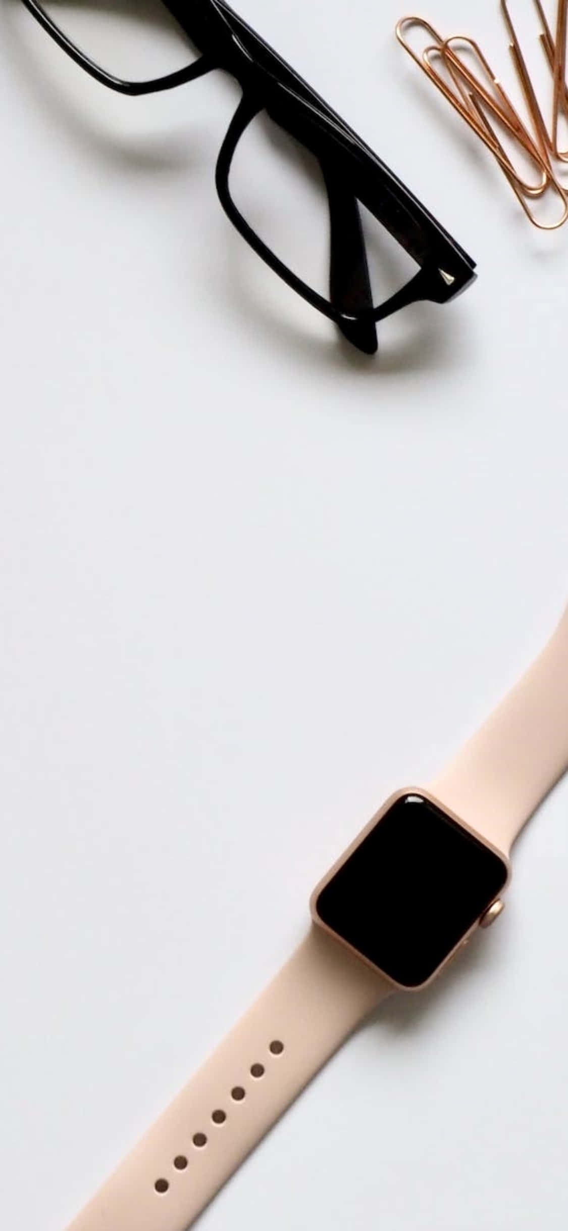 Фон рабочего стола для iPhone X: очки и iWatch Шпалери