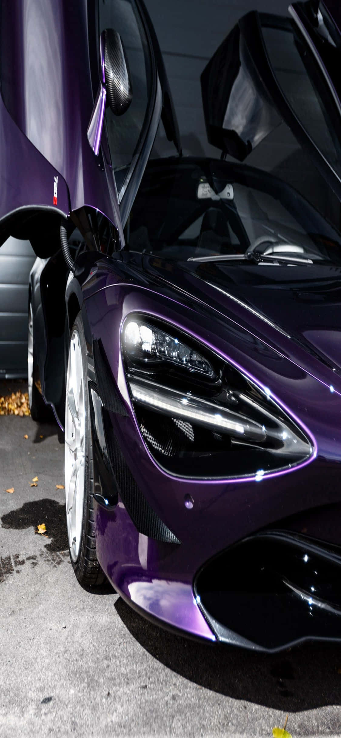 iPhone X McLaren 720s Фіолетові Дверні Фон Шпалери