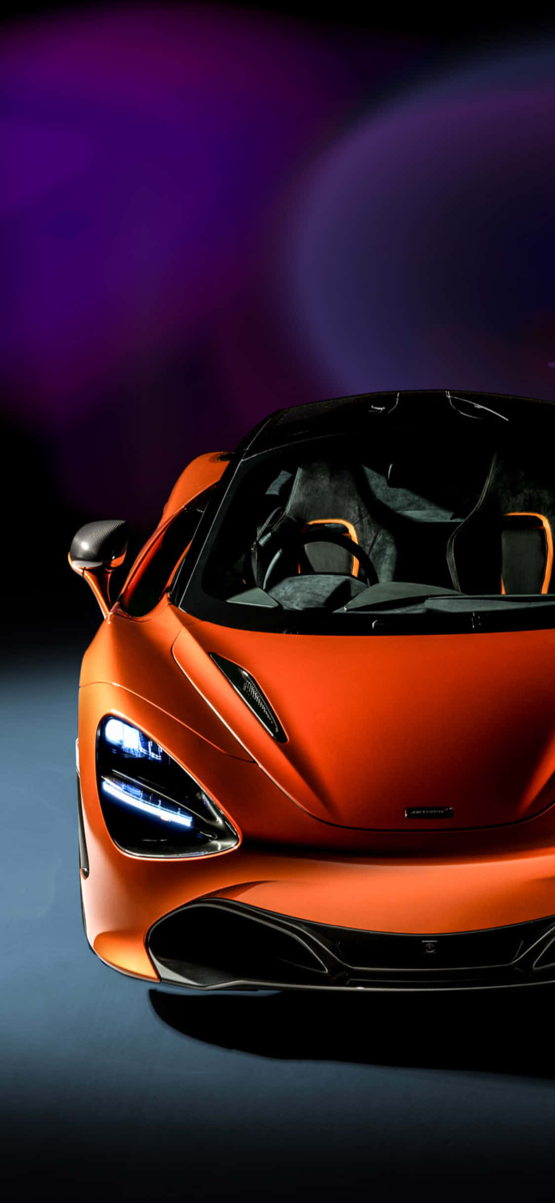 Фон iPhone X McLaren 720s Оранжевый спортивный автомобиль Шпалери