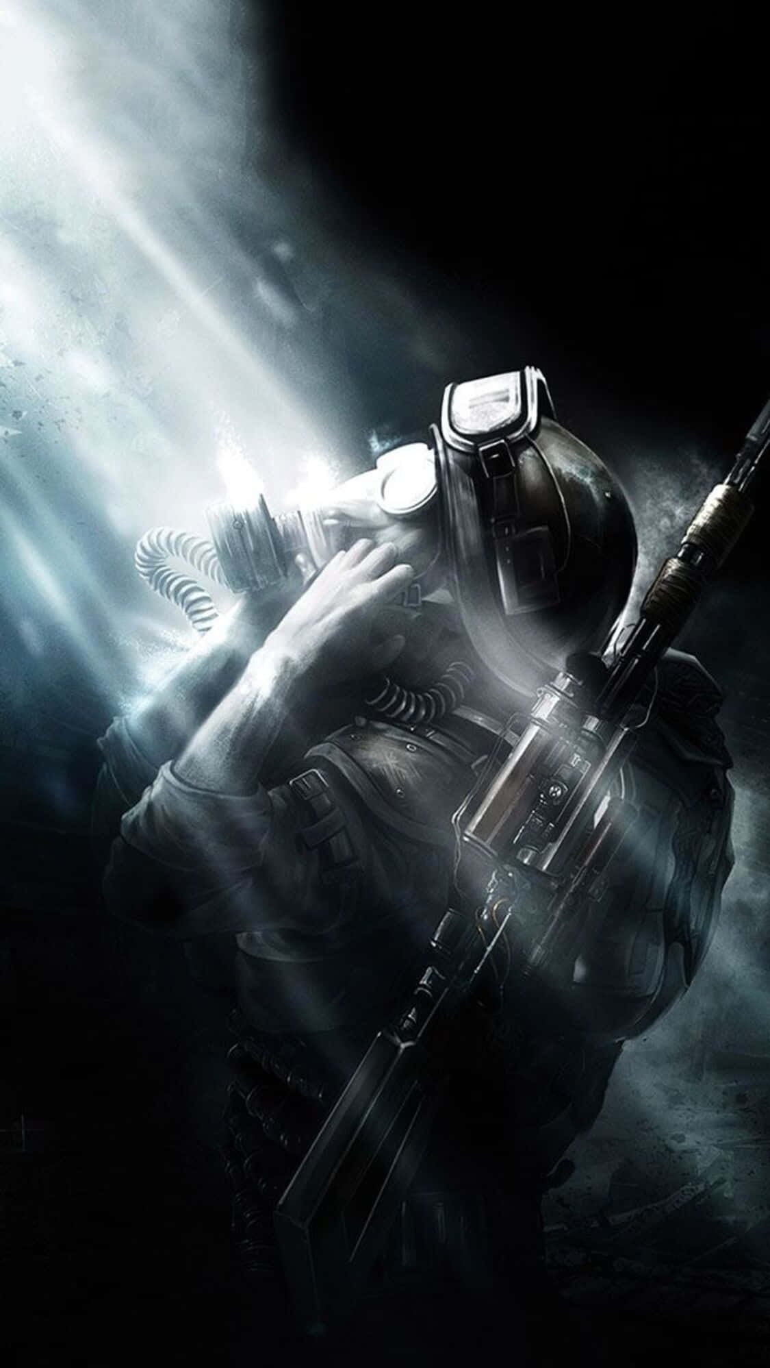 Яскраве світло сяє на фоні iPhone X Metro Last Light Шпалери