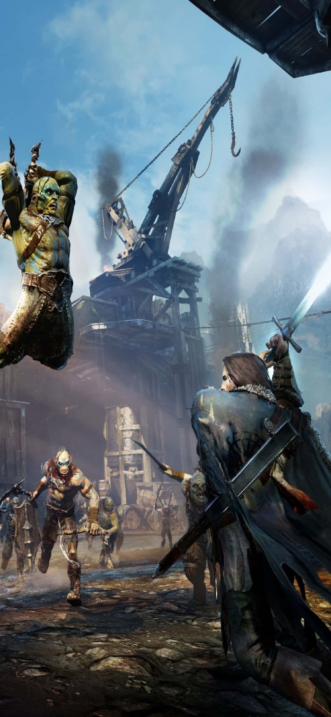 iPhone X Shadow Of Mordor Background Talion Шпалери