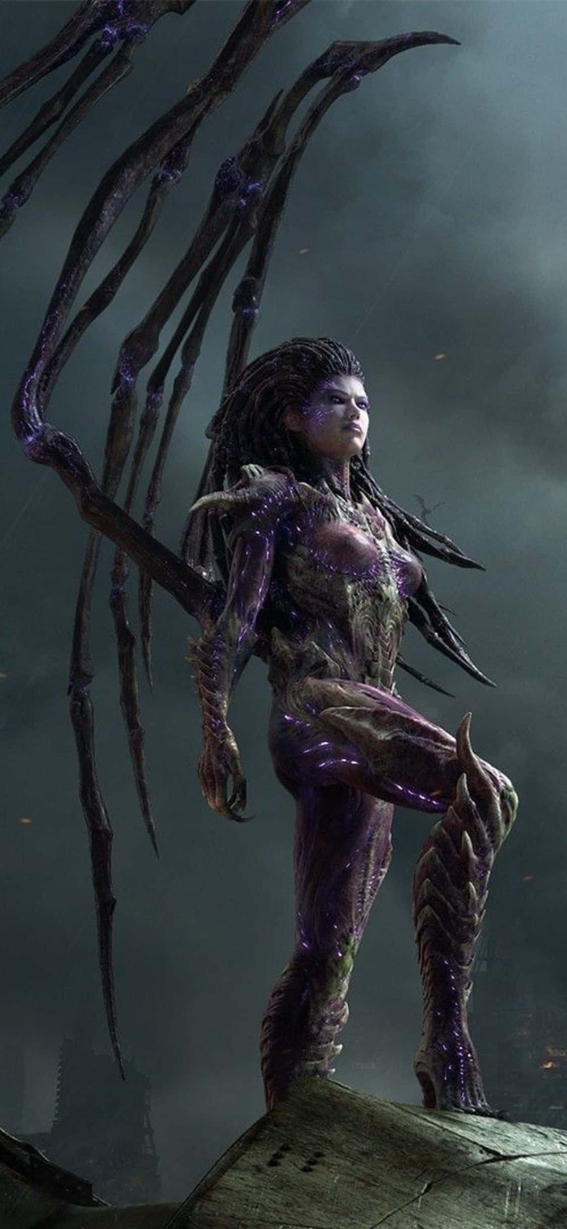 iPhone X Starcraft Ii Фон Серое Небо Шпалери