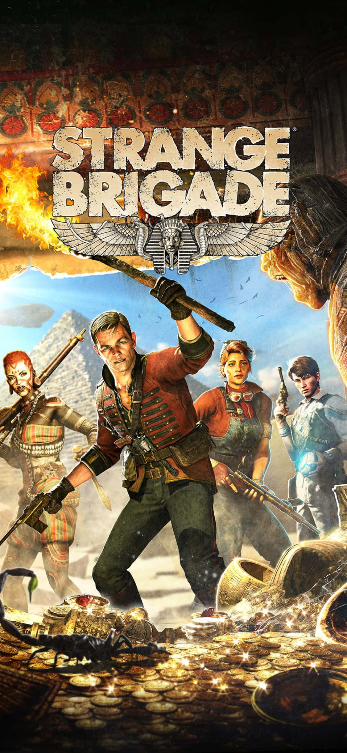 Пещера сокровищ iPhone X Strange Brigade Фон Шпалери
