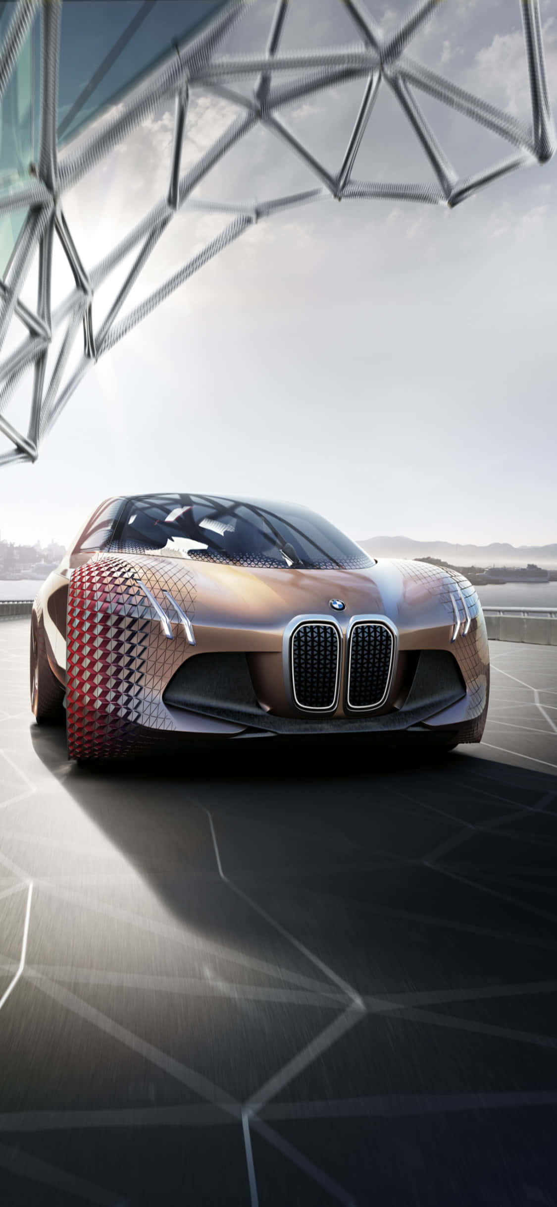 iPhone X на фоне BMW — идеальный пример роскоши и роскошной жизни. Шпалери