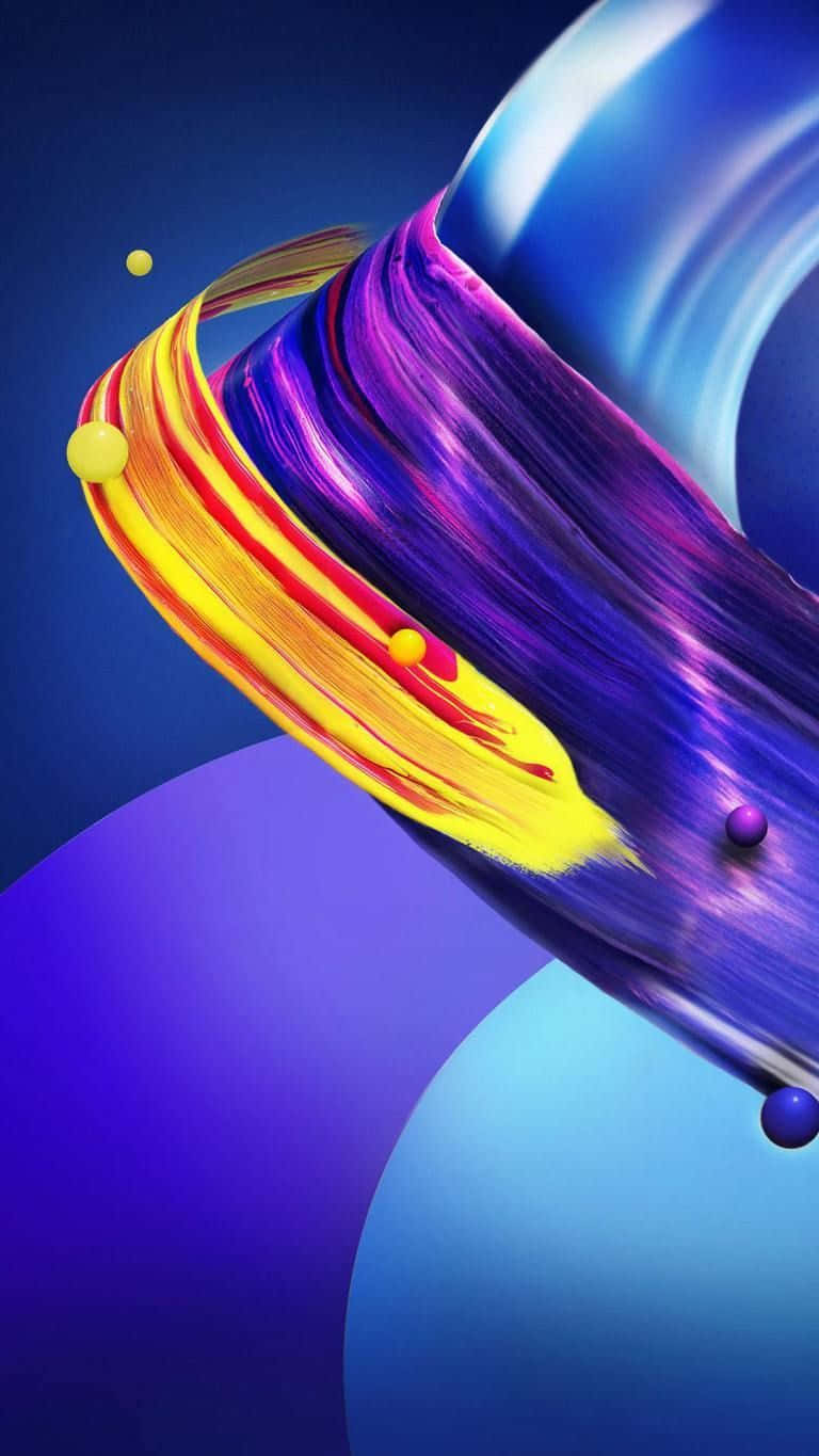 Абстрактные кривые iPhone Xr в тренде Шпалери