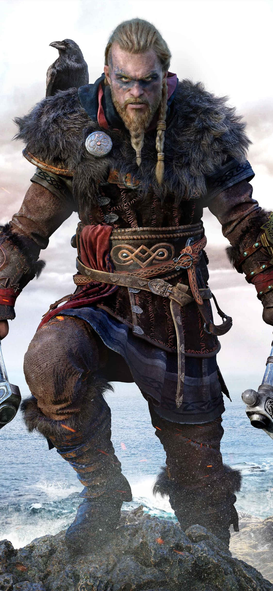 iPhone Xs Assassin's Creed Valhalla Фон Эйвор На Вершине Холма Шпалери