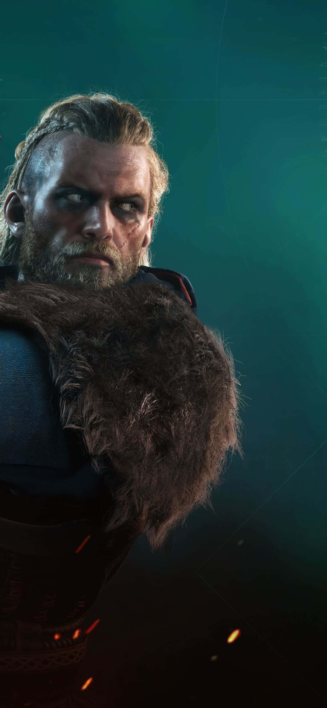iPhone Xs Assassin's Creed Valhalla Фон Лицо Эйвора Шпалери