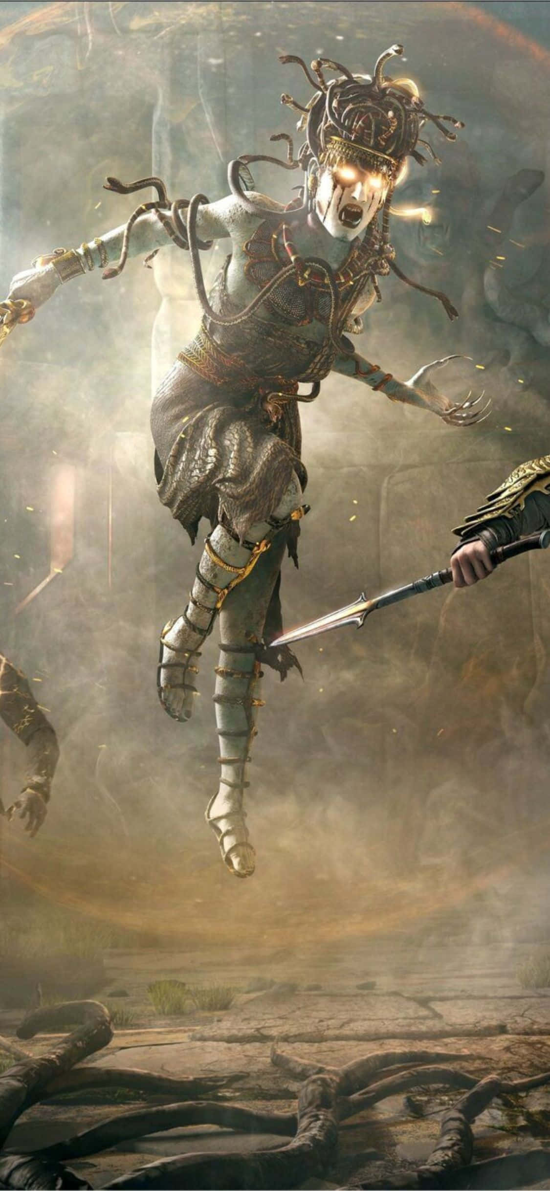 iPhone Xs Assassin's Creed Valhalla Фон Медуза Шпалери