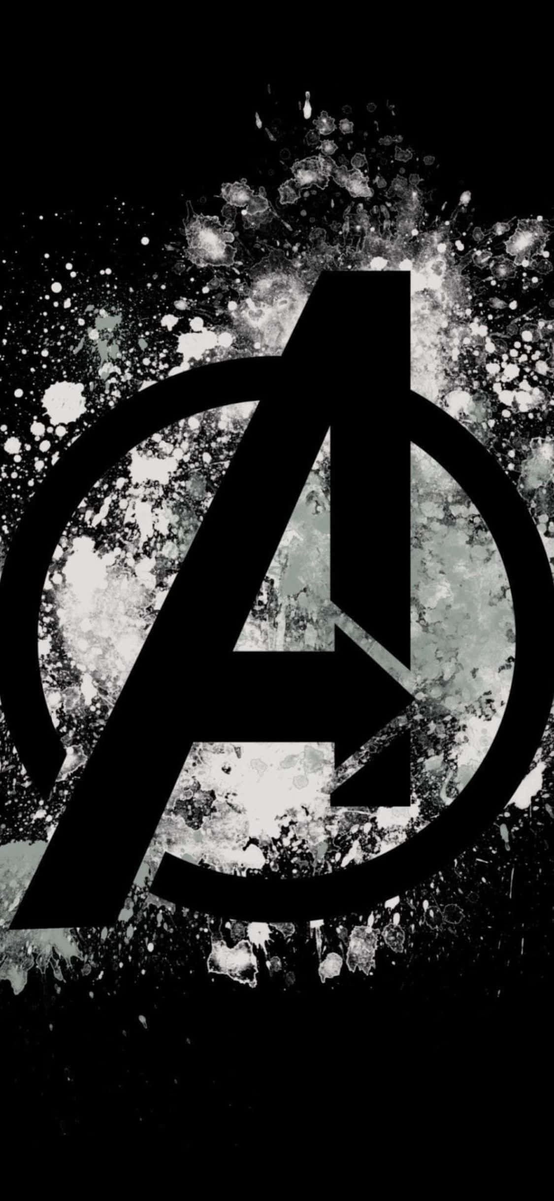 iPhone XS Avengers Logo Abstract Background Шпалери