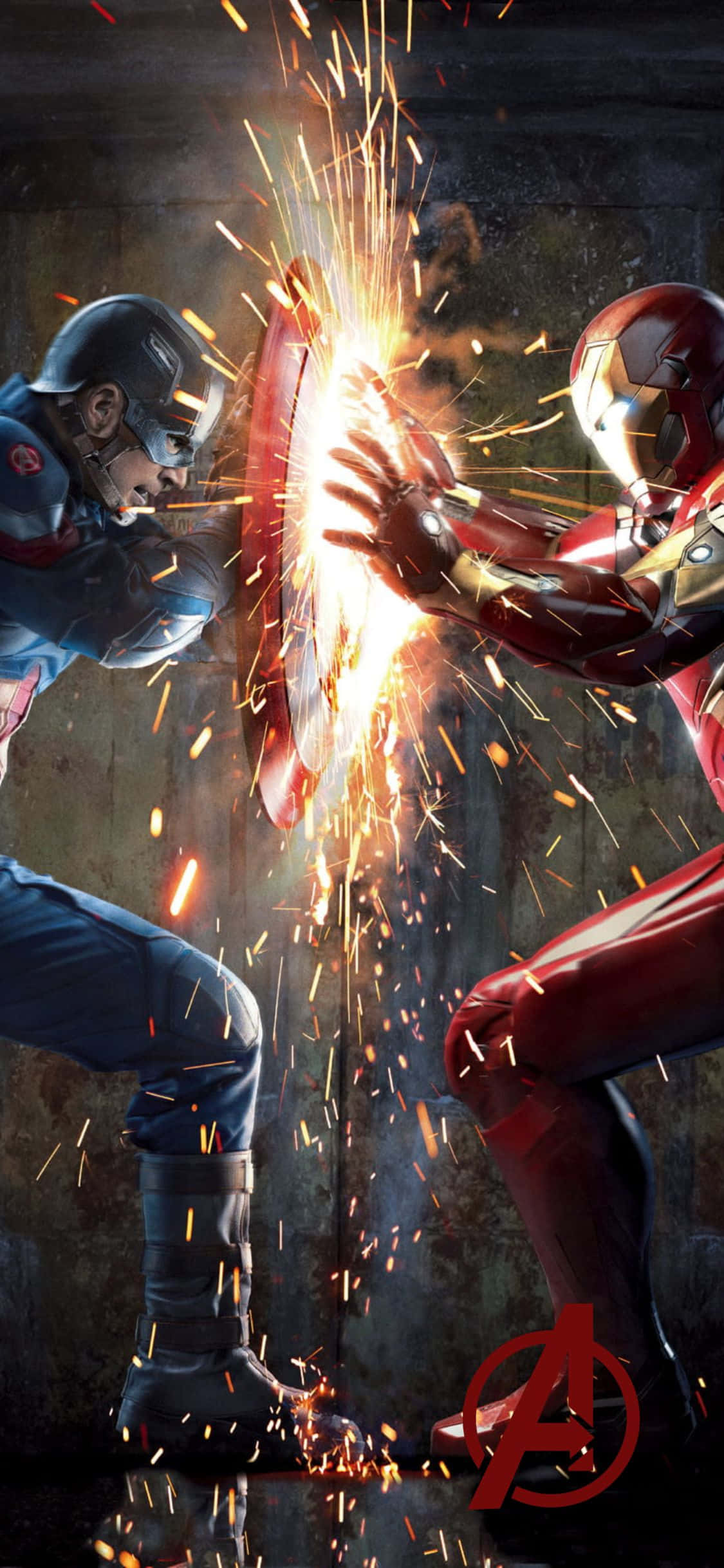 Фон iPhone XS Avengers: Гражданская война 2016 Шпалери