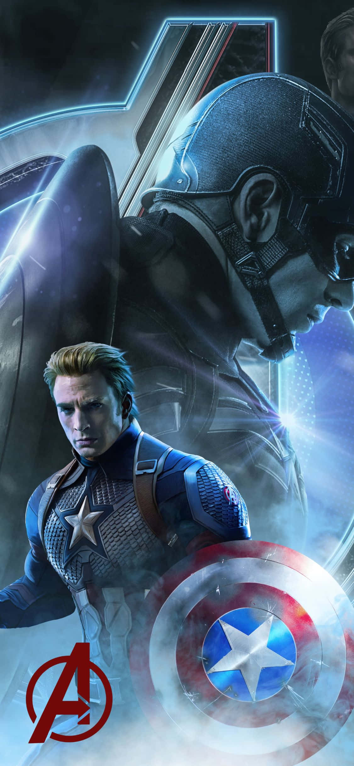 Наложение фона iPhone XS Avengers: Капитан Америка Шпалери