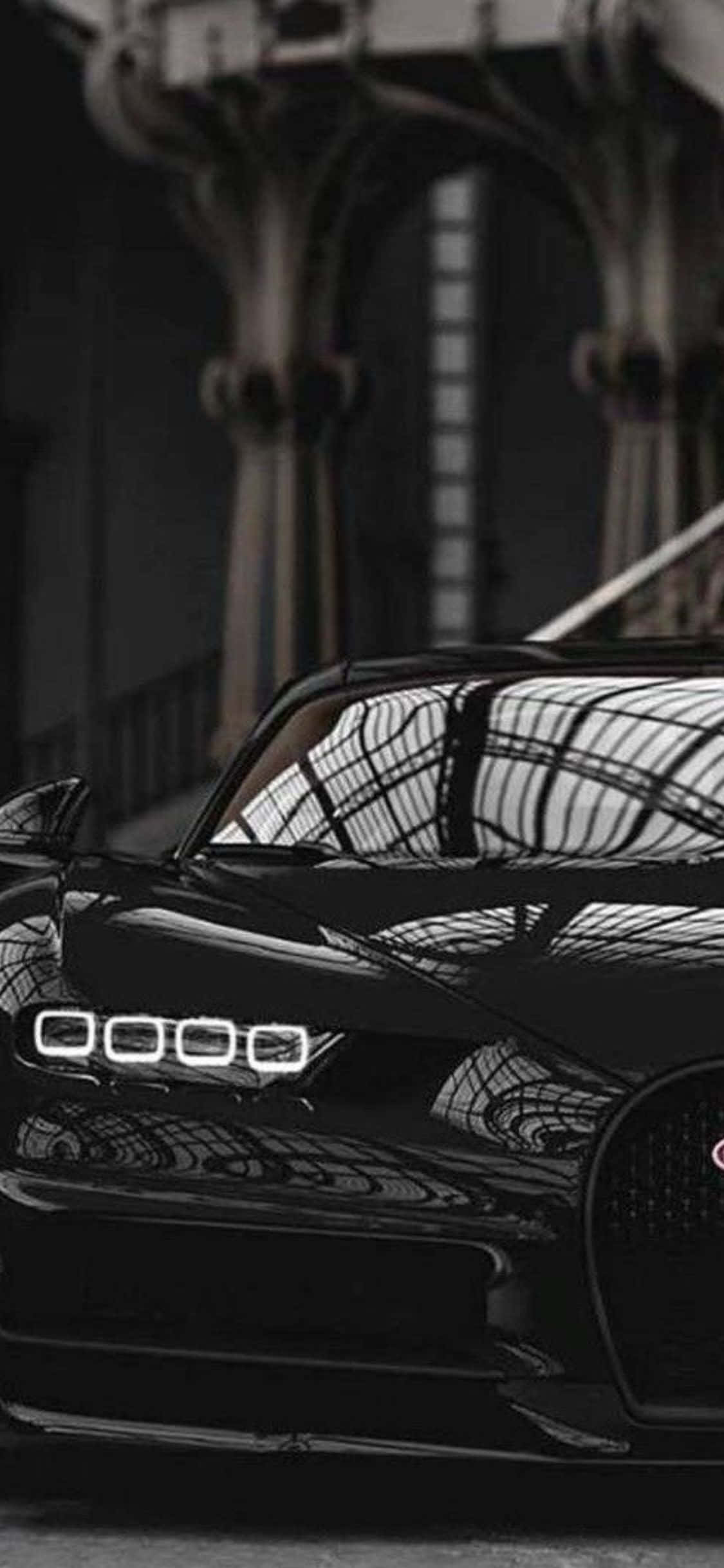 Відчуйте швидкість с новейшим iPhone Xs и Bugatti Chiron Шпалери