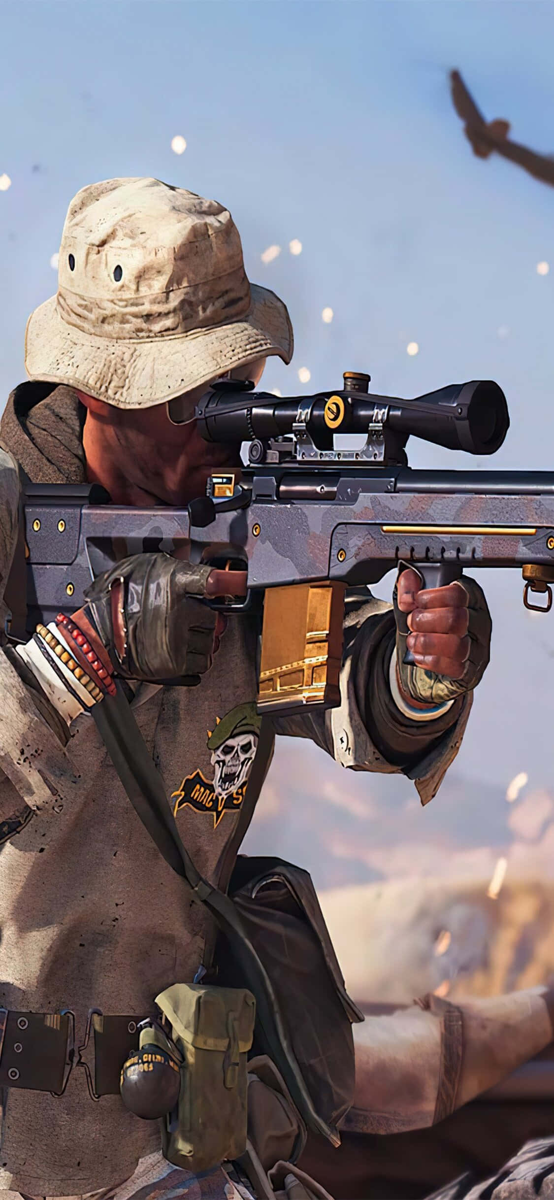 iPhone Xs Call Of Duty Black Ops Cold War снайпер фон Шпалери