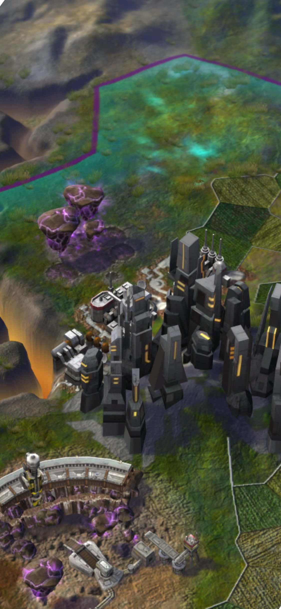 iPhone XS Civilization Beyond Earth карта вид сверху фон Шпалери
