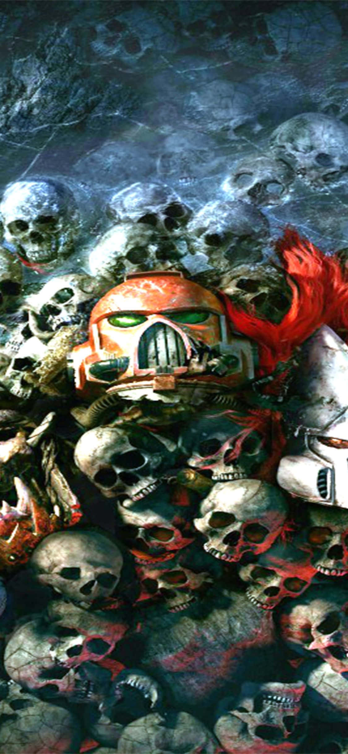 Сражайтесь в постапокалиптическом мире с iPhone Xs Dawn Of War III Шпалери