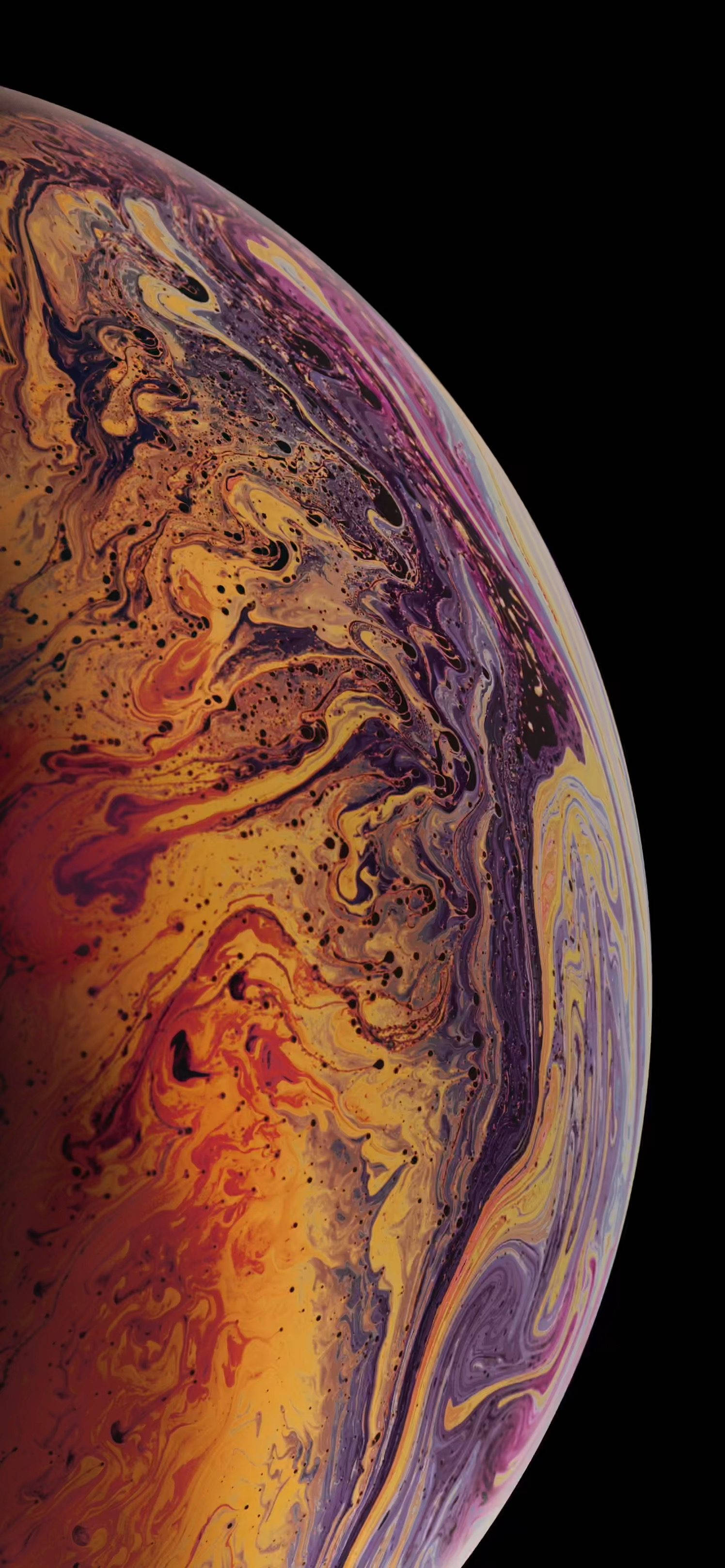 Яркий и абстрактный цветной фон на дисплее iPhone XS Шпалери