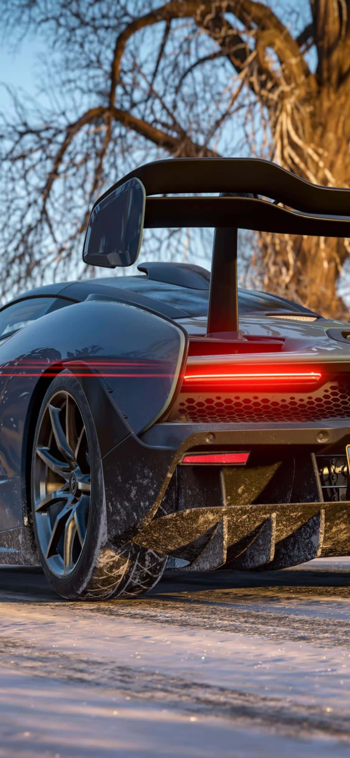 Гонка к финишу в iPhone Xs Forza Horizon 4 Шпалери